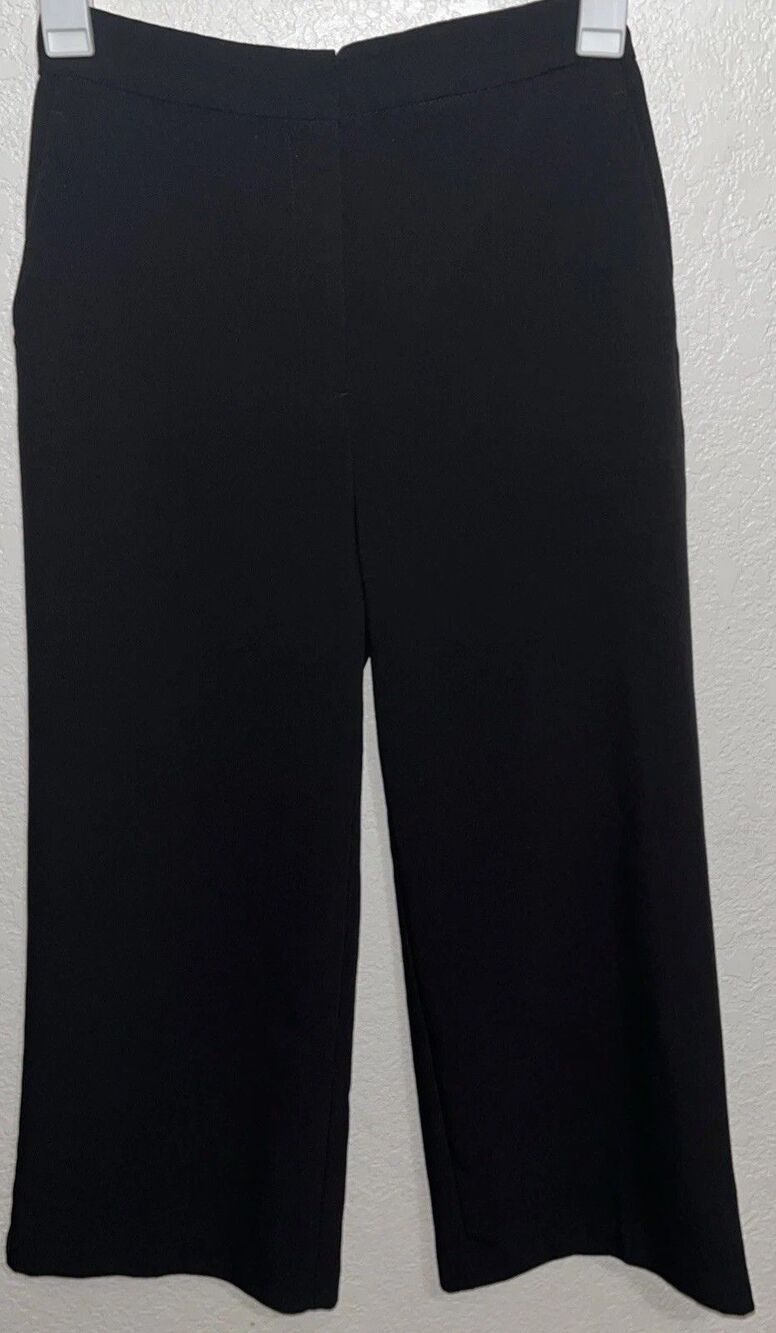 Zara Dress Pants Women Size Med. Black Elastic Waist